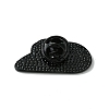 Black Alloy Brooches JEWB-G036-03-2