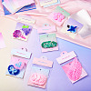 100Pcs Rectangle Gradient Color Paper Hair Clip Display Cards CDIS-TA0001-32-7