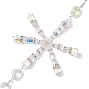 Christmas Glass Snowflake Hanging Ornaments HJEW-TA00215-4