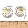 304 Stainless Steel Two-tone Stud Earrings for Women EJEW-R023-01GP-08-5