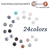Glass Round Beads GLAA-PH0007-60-WH-3
