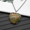 Natural Unakite  Pendant Necklaces CY8832-9-1