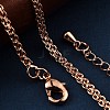 Brass Rope Chain Bracelets for Women BJEW-G735-08RG-3