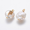 Natural Cultured Freshwater Pearl Pendants PEAR-L027-01F-2