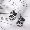 Alloy Dragon Dangle Earrings EJEW-R011-01P-2