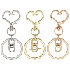 18Pcs 3 Style Alloy Keychain Clasps KEYC-SP0001-49B-6