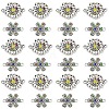 4Pcs 2 Styles Alloy Colorful Rhinestone Links Connectors ALRI-YW0001-30-1