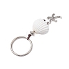 5Pcs 5 Styles Spiral Shell Keychain KEYC-JKC00870-02-5