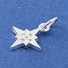 925 Sterling Silver Pave Clear Cubic Zirconia Star Charms STER-K181-01A-S-2