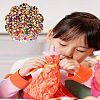 200Pcs 20 Colors 2-Hole Brass Plastic Buttons BUTT-GO0001-08-7
