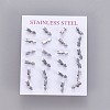 304 Stainless Steel Stud Earrings X-EJEW-F227-13P-3