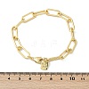 Brass Paperclip Chain Bracelets BJEW-H537-10G-5