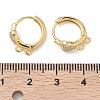 SHEGRACE Brass Micro Pave Clear Cubic Zirconia Hoop Earrings Findings XGR0153G-92G-3