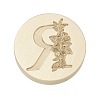 Golden Plated Round Shaped Wax Seal Brass Stamp Head STAM-S001-01G-18-1