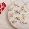 5Pcs Brass Micro Pave Clear Cubic Zirconia Pendant ZIRC-SZ0002-16-4