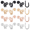 8 Pairs 4 Colors Alloy Cuff Earrings EJEW-UN0003-15-1