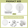 24Pcs Pure Cotton Covered Iron Buttons BUTT-BC0001-19C-2
