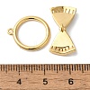 Brass Micro Pave Clear Cubic Zirconia Toggle Clasps KK-N254-83G-4