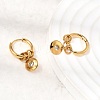 304 Stainless Steel Clear Cubic Zirconia Hoop Earrings for Women EJEW-K328-02G-2