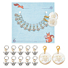 12Pcs 2 Style Bees Tibetan Style Alloy Pendant Stitch Markers HJEW-NB00041-1