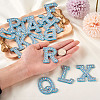 Alphabet Resin Rhinestone Patches DIY-TAC0005-45F-15