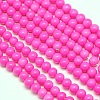 Eco-Friendly Round Baking Paint Glass Beads Strands X-HY-A003-8mm-RV37-1