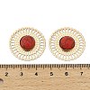 Brass Synthetic Turquoise Cabochons KK-Z088-07G-01-3