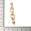 Brass Micro Pave Clear Cubic Zirconia Fold Over Clasps KK-H480-30G-3