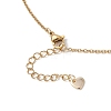 Natural Rhodochrosite & Pink Opal & Rose Quartz Chip and Round Beaded Pendant 304 Stainless Steel Cable Chain Necklaces for Women NJEW-JN05741-02-5