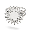 Tarnish Resistant Stainless Steel Cuff Ring Findings PW-WG67428-05-3