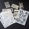 Plastic & Stainless Steel Drawing Stencil DIY-TA0003-19-3