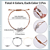 12Pcs 4 Colors 304 Stainless Steel Macrame Pouch Bracelet Making for Stone Holder AJEW-SC0003-01-2
