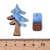 16Pcs 8 Styles Opaque Resin & Walnut Wood Pendants RESI-N053-11-3