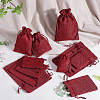 Beebeecraft 16Pcs 4 Styles Polyester Imitation Burlap Packing Pouches Drawstring Bags ABAG-BBC0001-01D-4