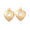 Brass Glass Charms KK-P340-09G-02-1