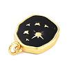 Real 18K Gold Plated Rack Plating Brass Enamel Pendants KK-M293-29G-04-2