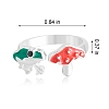 Frog & Mushroom Alloy Open Cuff Ring for Women JR943B-2