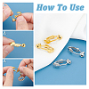   40Pcs 2 Colors Brass Clip-on Earring Converters Findings KK-PH0004-90-4