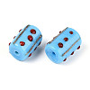 Handmade Gold Foil Glass Bumpy Beads LAMP-ZX003-12-04-2