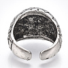 Alloy Glass Cuff Finger Rings RJEW-T006-04A-4