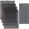 4 Sheets Rectangle Plastic Mesh Canvas Sheets DIY-CP0012-72B-1