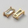 Golden Plated Brass Cubic Zirconia Charms LS-ZIRC-WH0015-01G-10-2