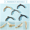 WADORN 5Pcs 5 Colors Semicircle Shape Iron Kiss Lock Bag Frames FIND-WR0005-53-4