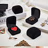 Plastic Cover with Velvet Brooch Packing Boxes VBOX-WH0012-06B-4