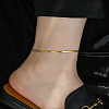 Stainless Steel Snake Chains Anklets for Women WG046FB-01-1