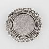 Tibetan Style Alloy Brooch Cabochon Settings X-PALLOY-N0085-70AS-1