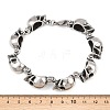 Halloween 304 Stainless Steel Link Chain Bracelets BJEW-D379-20B-AS-3