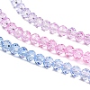 Transparent Painted Glass Beads Strands X1-DGLA-A034-T4mm-A08-4
