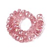 Electroplate Transparent Crackle Glass Beads Strands EGLA-Q135-01A-B08-2