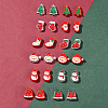 24Pcs 12 Styles Christmas Decorations Theme Opaque Acrylic Bead with Enamel FIND-FS0002-66-7